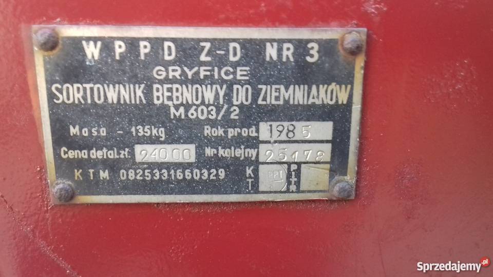 sortownik bębnowy do ziemniaków Nowosiółki