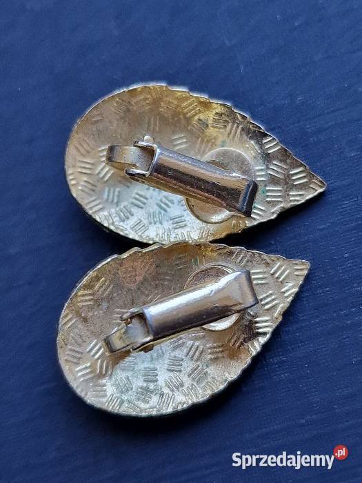 VINTAGE KLIPSY KOSTIUMOWE ART DECO CLOISONNE pozłacane Częstochowa