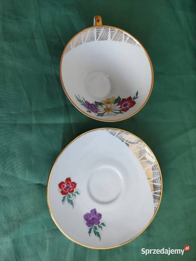 Filiżanka ze spodkiem porcelana Bareuther