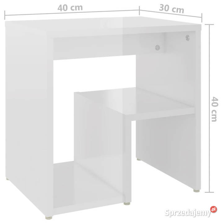 Szafka nocna wysoki połysk biała 40x30x40 mazowieckie Warszawa