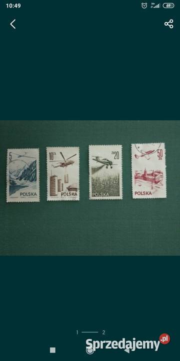 Znaczki współczesne samoloty Filatelistyka Bolesławiec