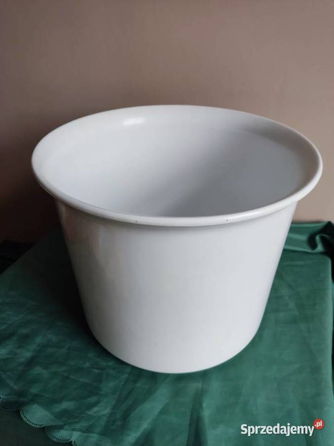 Donica doniczka ceramiczna duża biała fi 36 Głuchołazy sprzedam