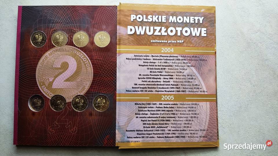 Monety 2 2004r 2005r 23 mennicze album Gdańsk sprzedam