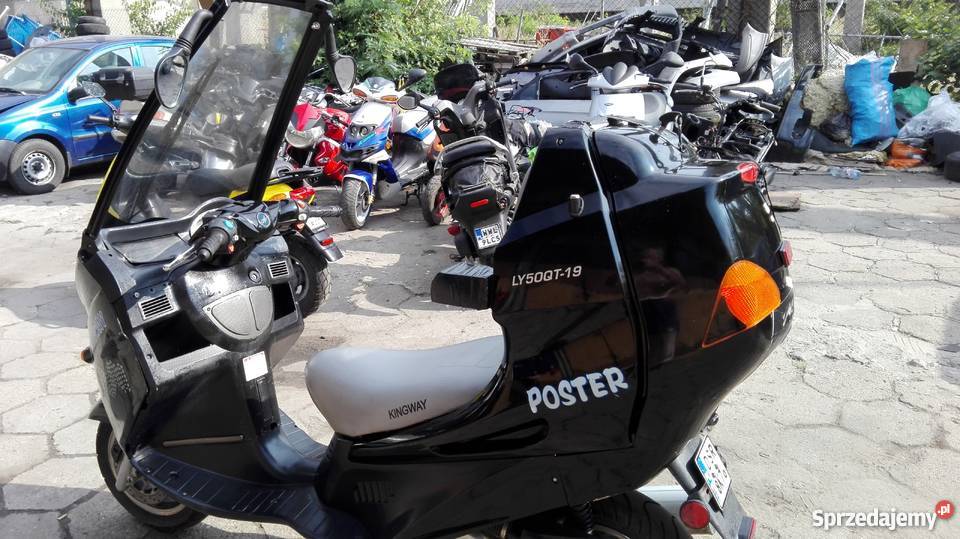 Skuter unikat KINGWAY POSTER z dachem składanym skuter Łódź