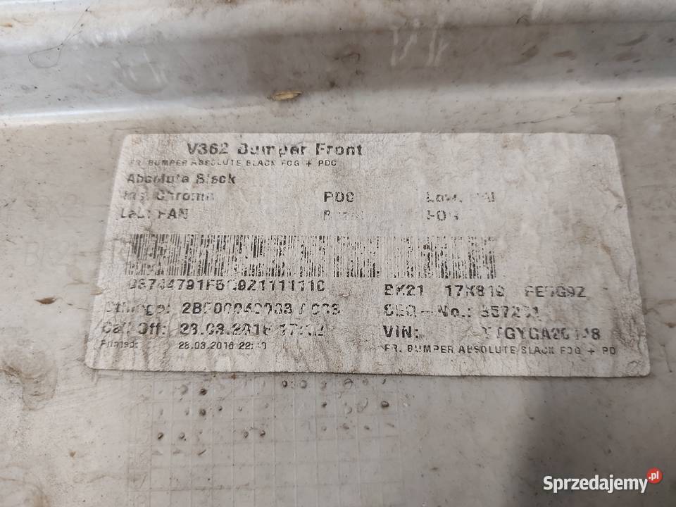 FORD TRANSIT CUSTOM 13r zderzak przód BK2117K819 Kielce