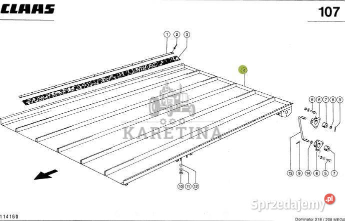 Claas Mega 208 218 360 370 Tucano 440 450 Półka Jastrzębniki