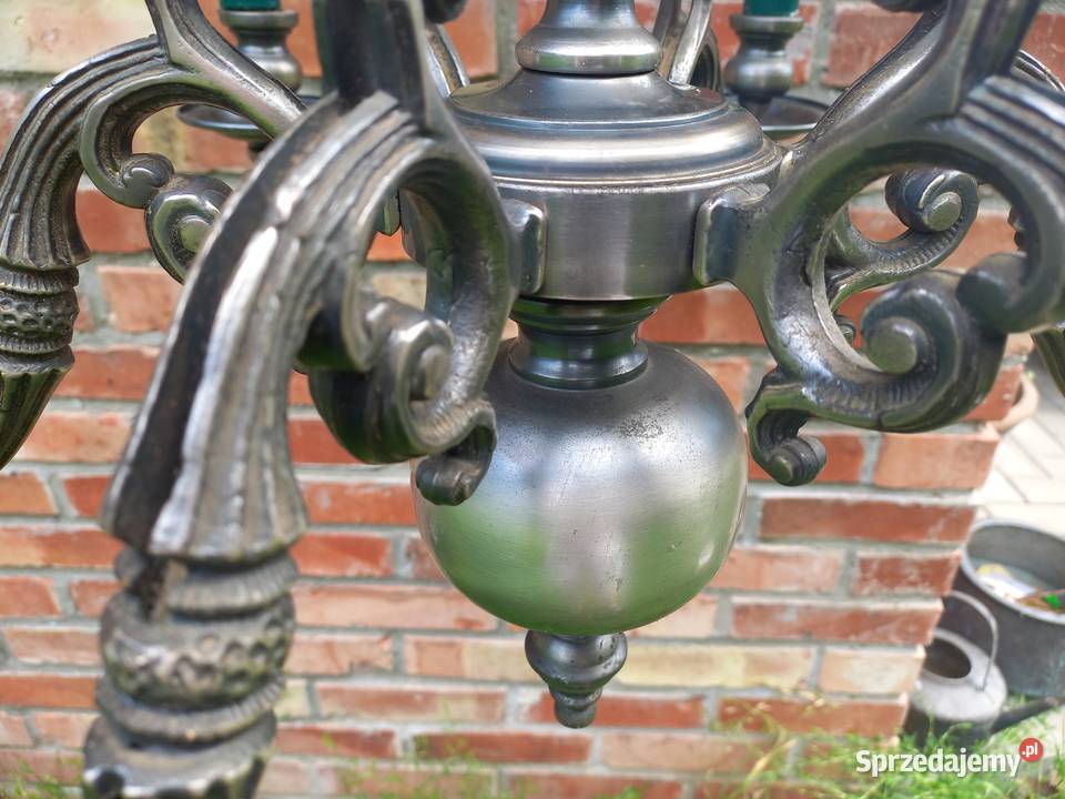 Żyrandol 6 ramienny metalowy mosiężny pakjąk 600 Lampy wiszące Gawroniec