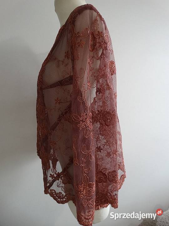 Marynarka Narzutka Blezer Zdobiona Tiul Haft Łomża