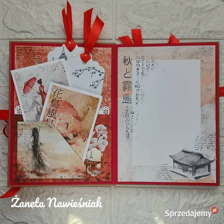 ALBUM harmonijkowy w pudełku japoński klimat Mszana Dolna sprzedam