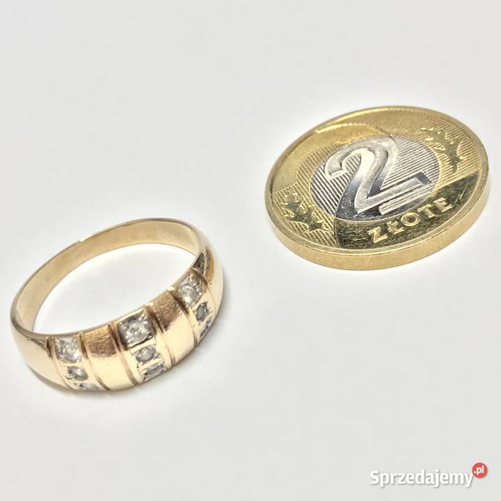 Złoty PIERŚCIONEK 14K cudowny WZÓR piękne Warszawa