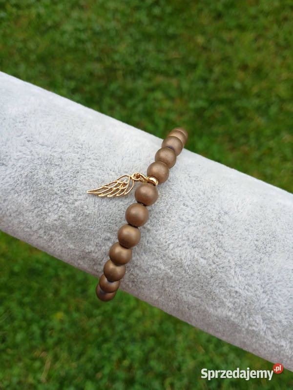 Bransoletka z Hematytu złotego matowego 6mm świętokrzyskie Kielce