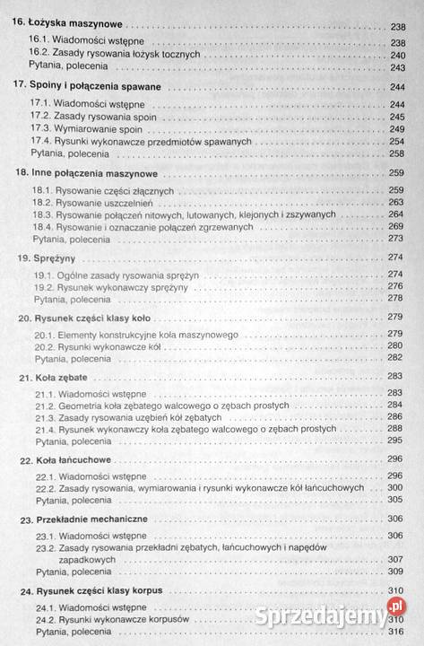 Rysunek techniczny mechaników Podręcznik Tadeusz Chełm sprzedam