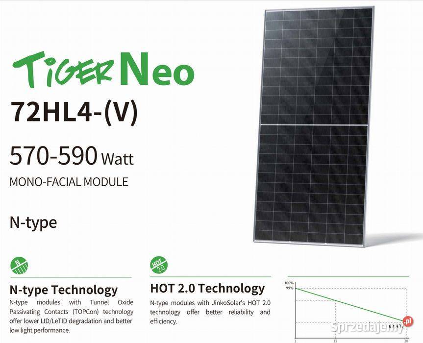 PALETA 36 Panel fotowoltaiczny JINKO 590W BDV małopolskie
