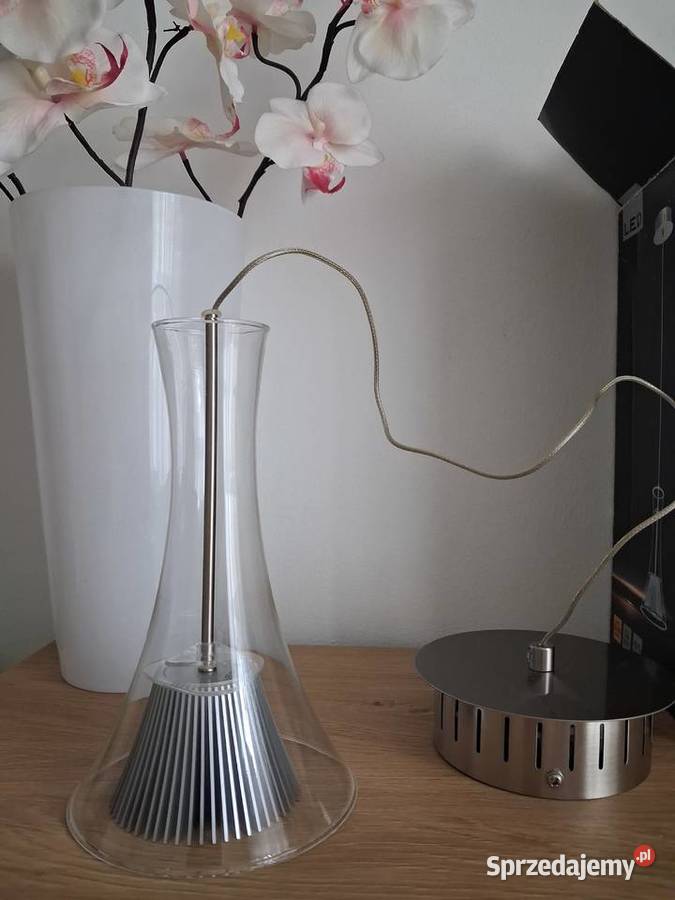 Śliczna lampa wisząca Led szkło Warszawa