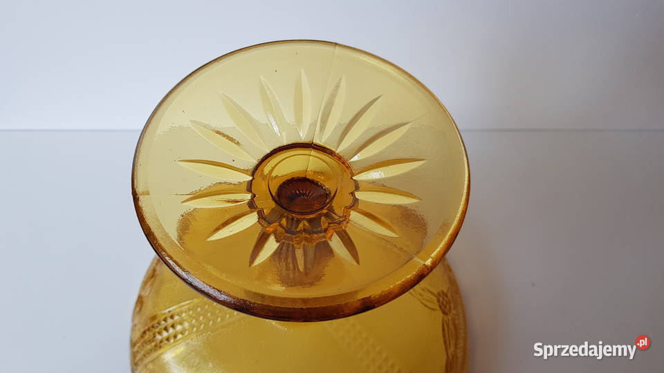 Owocarka Wieńce Ząbkowice kolorowe szkło PRL Porcelana i szkło Dąbrowa Górnicza