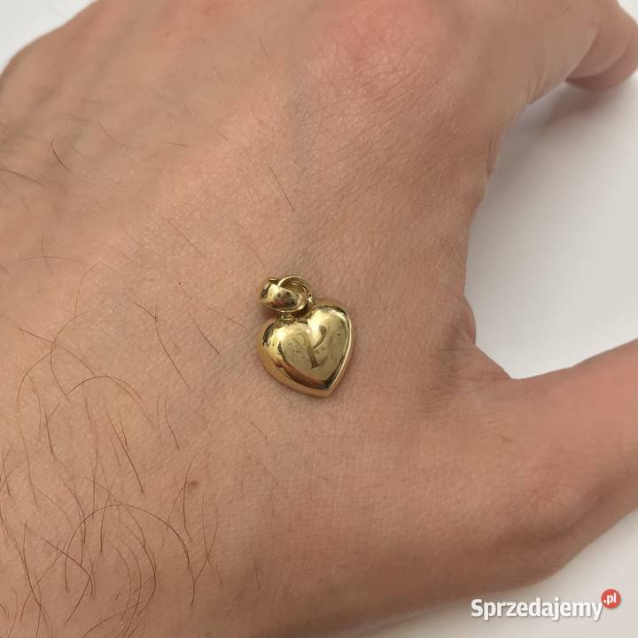 Złoty WISIOREK serduszko 585 14K litera P Warszawa