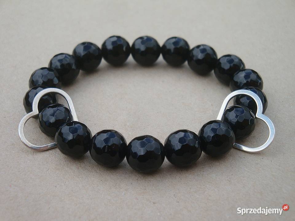 Bransoletka damska z Onyksu czarnego Bransoletki Kraków