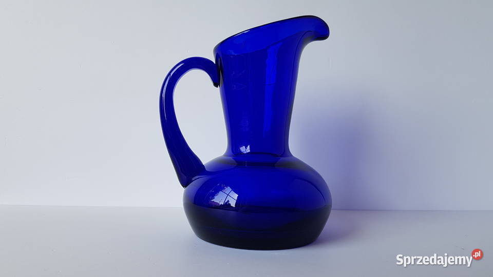 Kobaltowy dzbanek dzban Fiedorowicz Ząbkowice Dąbrowa Górnicza