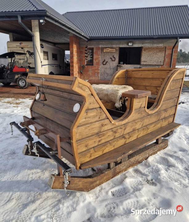Piękne Sanie Konne Gotowe na Kulig Nowe Drewno Zakopane