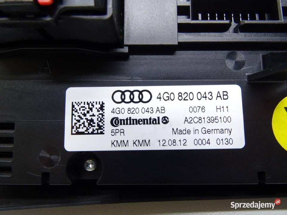 PANEL NAWIEWU KLIMY KLIMATYZACJI 4G0820043AB sprzedam