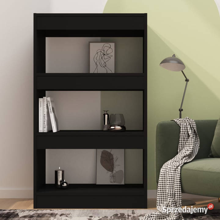 Regał na książkiprzegroda czarny 60x30x103
