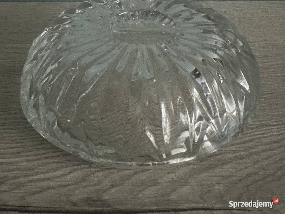 Popielnica kryształowa z lat PRLu łódzkie
