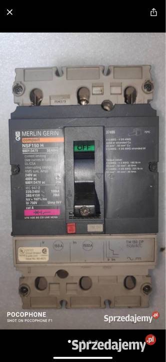 WYŁĄCZNIK KOMPAKTOWY Merlin Gerin NSF 150 H Gliwice