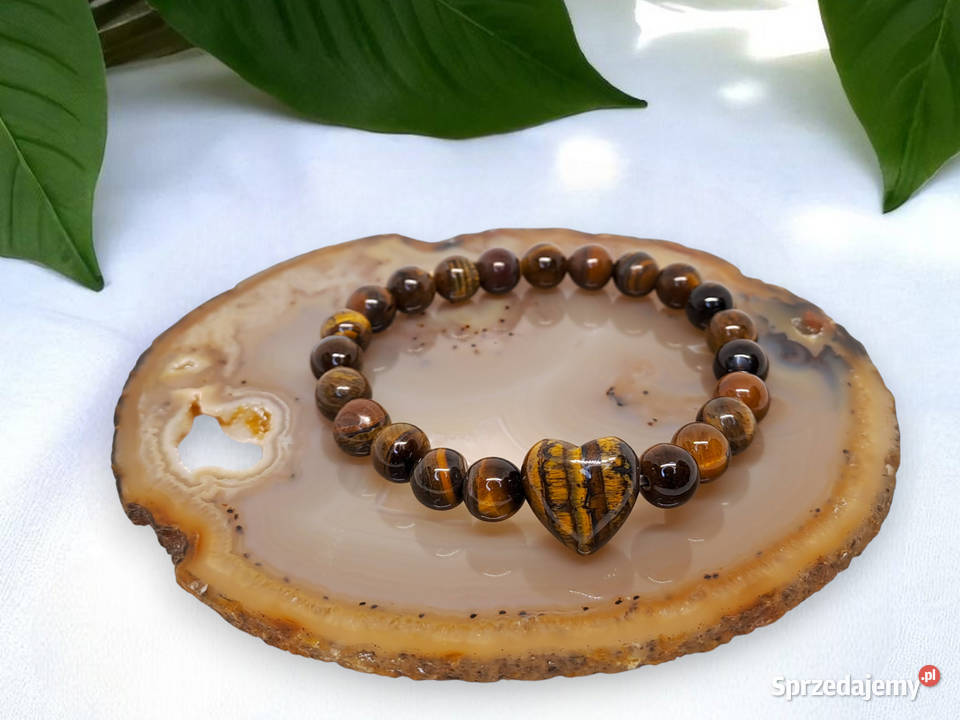 Bransoletka z tygrysiego oka TYGRYSIE OKO serce mazowieckie Warszawa