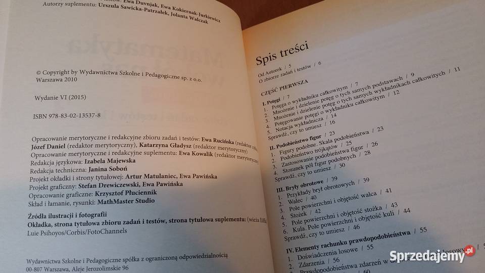 Matematyka wokół nas 3 Zbiór zadań i testów Ewa Gdańsk