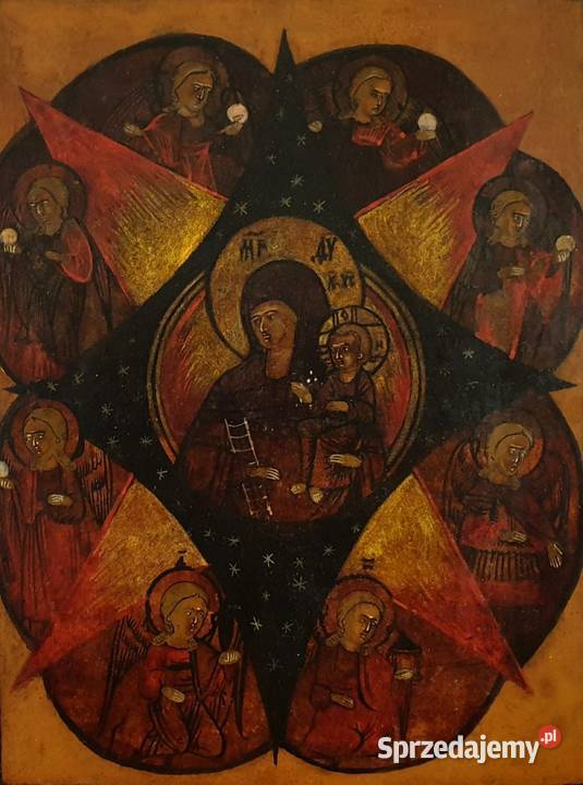 Ikona Matka Boża Gorejący Krzew Rosja XIXw 0178 Warszawa