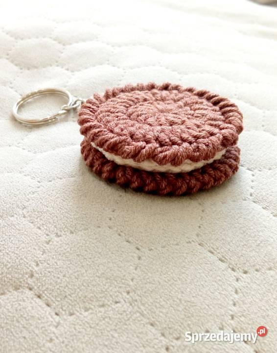 Ciasteczko Oreo wykonane na szydełku brelok Rękodzieło Łask