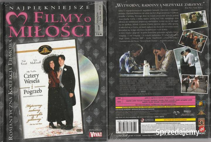 CZTERY WESELA I POGRZEB Hugh Grant DVD Filmy Pruszków