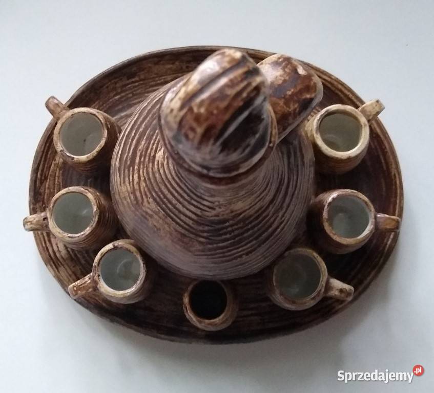 Karafka z kieliszkami Ceramika Gdańsk sprzedam