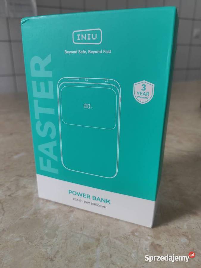 INIU Power Bank 20000 mAh 65W USBC Podwilk