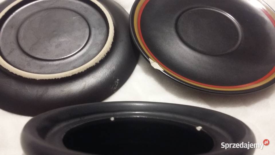 Duży serwis kawowy dekoracyjny wady Szkło Czeladź sprzedam