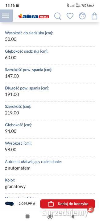 sofa kanapa Kraków