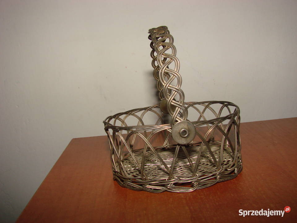 mały pleciony metalowy koszyk Pruszcz Gdański sprzedam