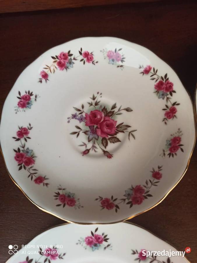 Filiżanka z talerzykiem deser Queen AnneMade in Gdańsk