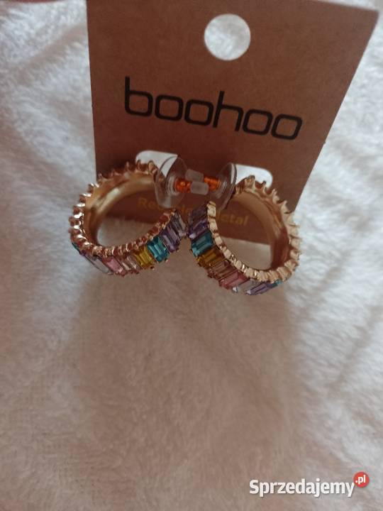 Boohoo Tęczowe Kolczyki bogato zdobione koła Dla kobiet Kraków sprzedam