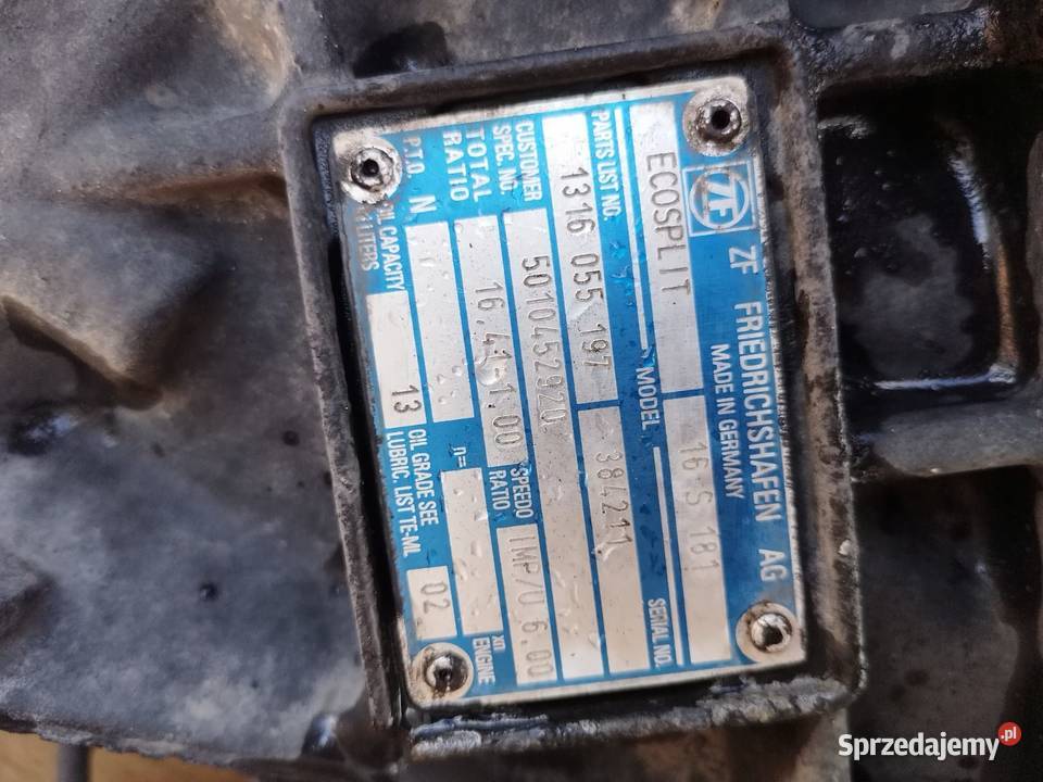 Renault Daf Man Skrzynia Biegów ZF 16S 181 Rzędowice