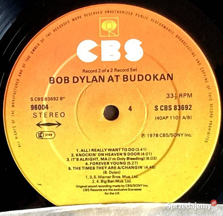 Bob Dylan Bob Dylan At Budokan Kultura i Rozrywka Szczecin