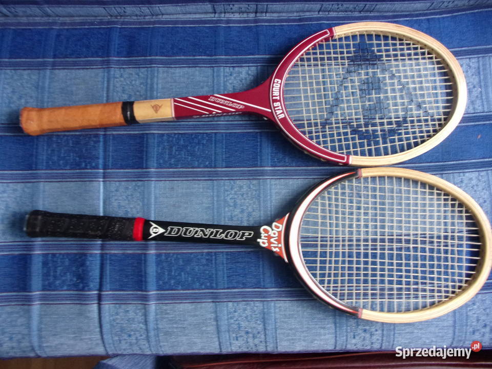 Drewniana rakieta tenisowa DUNLOP 2 modele Super Warszawa