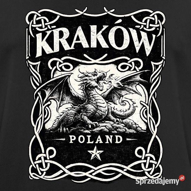 Koszulka męska oddychająca Kraków Smok
