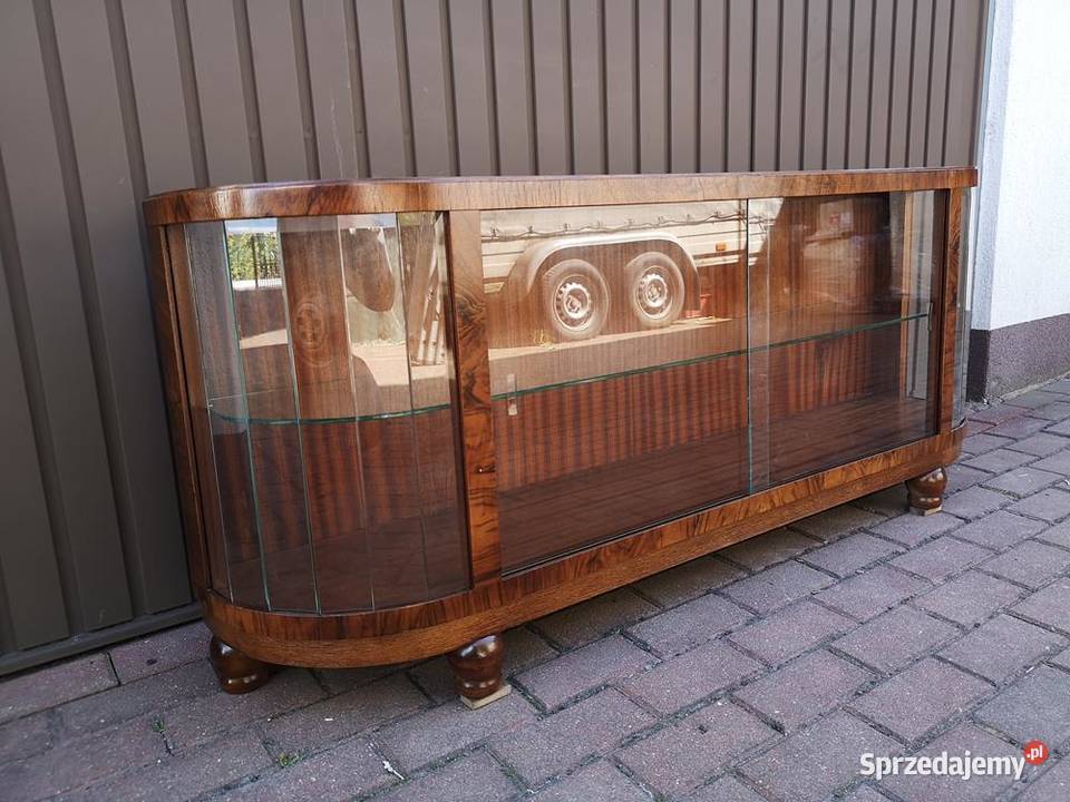 Komoda ARTDECO Orzech Niska RTV 158 Stara Antyk Swarzędz