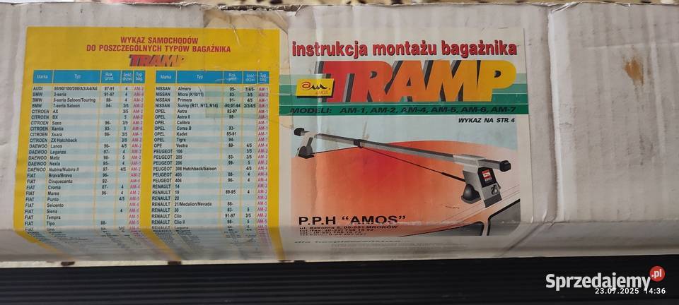 Okazja bagażnik dachowy Pruszcz Gdański