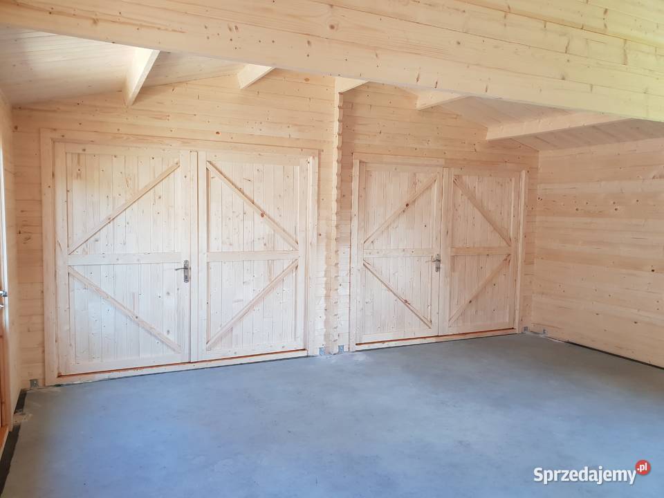 Drewniany garaż dwustanowiskowy warmińsko-mazurskie Mrągowo