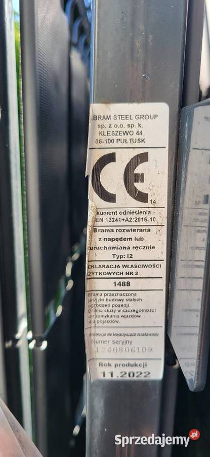 50 Prawie nowa Brama 4 m x 17m furtka 4 słupki Czeladź