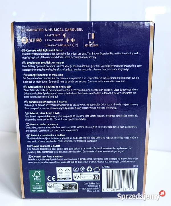 Nowa świąteczna karuzela ż muzyką i światełkami śląskie Katowice sprzedam