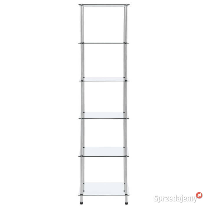6poziomowy regał przezroczysty 40x40x160 szkło Meble Warszawa sprzedam