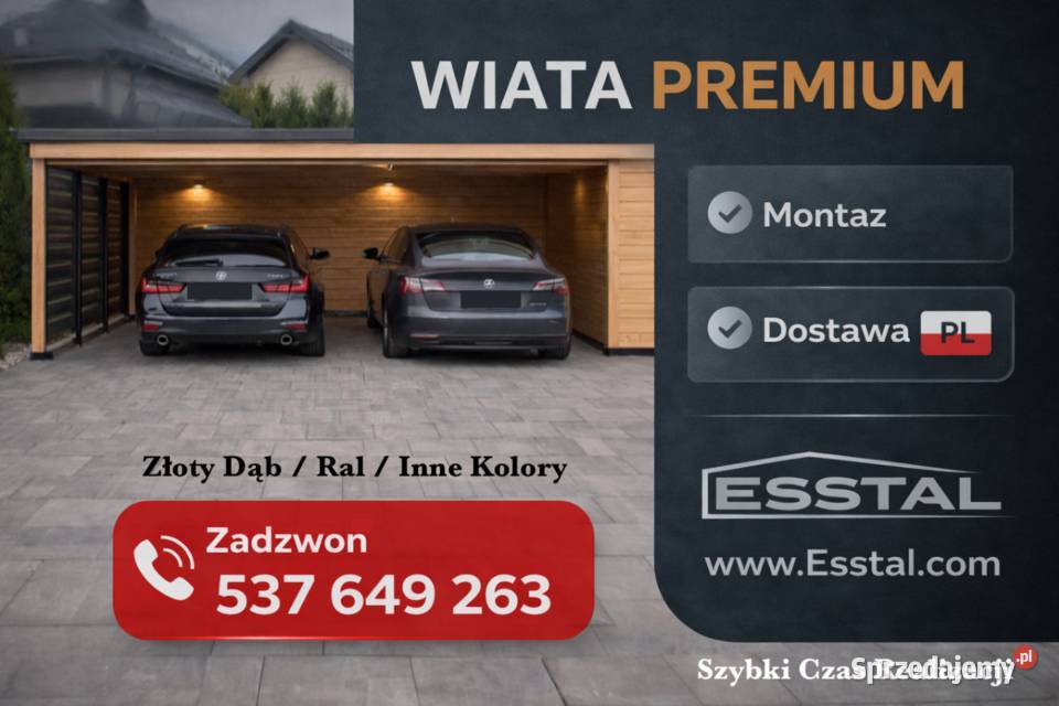 Jednospadowa Wiata Garażowa Garaż Blaszany Sanok sprzedam